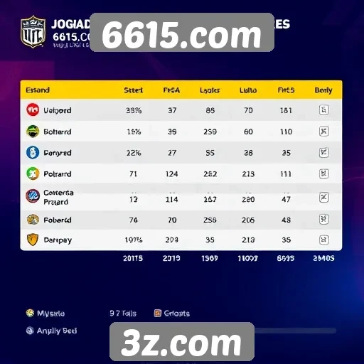 Estatísticas de jogadores ativos em 6615.com